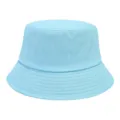 Light blue cotton bucket hat variant for men and women, outdoor casual sun protection cap. - One Size / Light Blue