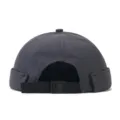 Cappello docker grigio scuro ad asciugatura rapida, berretto senza tesa regolabile. - Taglia unica / Grigio