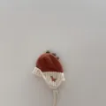 Carino berretto in maglia per neonati con punte di dinosauro, cappello invernale caldo per bambini. - Consigliato per 1-4 anni / rosso mattone