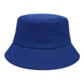 Classic blue cotton bucket hat for men and women, outdoor sun protection casual sun hat. - One Size / Sapphire Blue