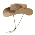 Chapeau de randonnee kaki, bob a large bord pour hommes et femmes, chapeau de peche. - Taille unique / Khaki Clair