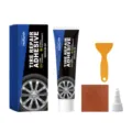 HOMONTH Tire Repair Adhesive Kit with Scraper and Sandpaper for Car Tires 25G Fast - 25g Kit