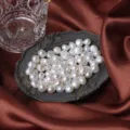 8mm natural freshwater baroque loose pearls for DIY handmade earring jewelry making materials. - No Hole / Single Piece Price