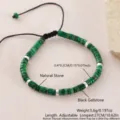 Bracciale Di Perle In Pietra Naturale Diaspro Imperiale Distanziatore Acciaio Regolabile - Turchese Imperiale (NAO09-6)