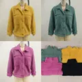 Autumn winter lapel single breasted sherpa fleece jacket casual warm outerwear multi color - S / Tops / Yellow