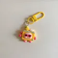 Cute cartoon pig keychain bag charm pendant, lovely student backpack accessory bestie gift. - 1 Piece/Pack / Yellow