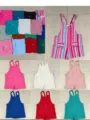 Women Summer Casual Striped Solid Overalls Jumpsuit Loose Pocket Strap Shorts Set - S / Set / Rainbow Stripes