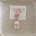 Cute pink rabbit keychain cartoon bag pendant cute charm gift for women and best friend - Pink Rabbit