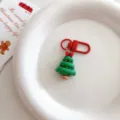 Cute Christmas tree keychain pendant metal clasp bag charm holiday gift accessory decoration - Christmas Tree