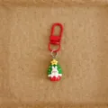 Joli porte-clés lapin de Noël pendentif fermoir en métal charme de sac cadeau de fête mignon - Noël arbre