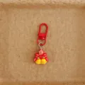 Adorable porte-clés de Noël avec petit ours et cloches, superbe breloque de sac pour cadeau. - Cloche