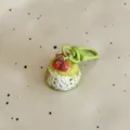 Cute simulation strawberry cake keychain pendant, cute bag hanging accessory gift - Fruit Cake - Green