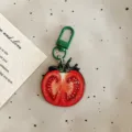Cute tomato slice acrylic keychain bag charm pendant for girls teens novelty fruit keyring gift - Acrylic Fruit - Tomato