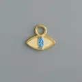 Dettaglio del ciondolo malocchio, argento placcato oro, zircone blu, accessorio per gioielli. - Stile 4 Stile Taglio Marquise Blu Occhio del Diavolo (Oro - Pezzo Singolo)