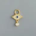 Elegante Ciondolo Orecchino Occhio Malefico Oro Argento Sterling 925 Accessorio Fai - Stile 8 Stile Strass Occhio del Diavolo (Oro - Pezzo Singolo)