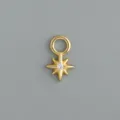 Ciondolo per orecchini a stella in argento sterling S925, accessorio fai da te dorato. - Stile 18 Stile a Forma di Stella a Otto Punte (Pezzo Singolo) / Oro