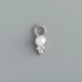 Ciondolo per Orecchino DIY in Argento Sterling 925 Charm con Perla Accessorio Variante - Stile 12 Grappolo di Piccole Sfere Perla Artificiale (Oro - Pezzo Singolo)