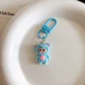 Cute cartoon character keychain blue anime bag charm stylish backpack accessory gift - 1 Piece / Blue