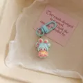 Schattige konijnenoren tekenfilm meisje sleutelhanger tas accessoire kawaii cadeautje - Kattenmeisje / Blauw