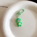 Cute cartoon doll keychain green animal costume bag charm stylish student backpack accessory - 1 Piece / Green