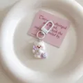 Cute cartoon white animal keychain bag pendant kawaii backpack accessory bestie gift item - Dog-On the Phone