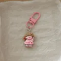 Cute cartoon little girl keychain pendant, sweet style bag accessory for students gift - Pink