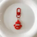 Cute funny red cartoon character keychain cute bag pendant student school bag accessory - Red