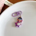 Cute cartoon Chinese style opera character keychain pendant for backpack bag accessory gift. - 1 Piece / Purple