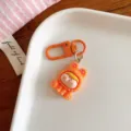 Mignon porte-clés personnage de dessin animé orange pendentif élégant cadeau pour sac - Orange