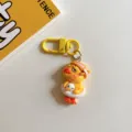 Cute funny cartoon duck keychain bag charm, stylish acrylic keyring pendant for backpack gifts. - Diving Cap Style