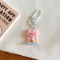 Cute pink pig vending machine keychain cartoon student gift bag backpack accessory! - Ice Cream Machine Pig