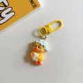 Charmant porte-clés canard dessin animé, drôle de pendentif pour sac de fille. - Style Chapeau Bleu