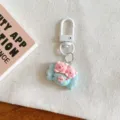 Cute cartoon pig keychain detail, sweet candy design bag charm for student gift and daily decoration. - Candy Pig