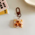 Cute cartoon capybara toast bread keychain resin bag pendant student cute accessories - Drooling Style / 1 Piece