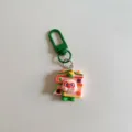 Cute cartoon pig costume keychain pendant schoolbag hanging ornament backpack accessory gift - 1 Piece/Pack / Green