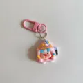 Cute cartoon pink pig ice cream keychain backpack accessory trendy school bag pendant charm - 1 Piece/Pack / Pink