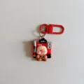 Cute cartoon pig keychain bag charm pendant stylish backpack accessory gift for students - One Piece / Red