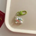 Cute cartoon pony keychain bag charm, creative horse year small gift and lovely daily accessory. - Green Hook Type / Pony With Fortune