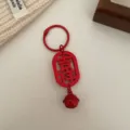 Portachiavi portafortuna rosso in stile cinese con ciondolo a campana per decorazione zaino. - Capodanno - Auspicabile