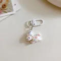 Cute running pony keychain cartoon horse bag charm stylish student schoolbag accessory gift - White