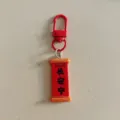 Chinese style red scroll blessing keychain bag charm cute pendant accessory new year gift - Couplet Board - Chang An Ning
