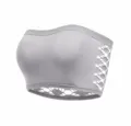 Sexy strapless gray tube top, high elasticity comfortable bra for yoga and sports fitness. - S / Tops / Light Gray
