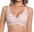 Comfortable wireless seamless leopard print full cup bra for women daily underwear soft - Leopard Pink White