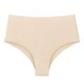 Seamless high-waisted underwear for women, nude color, comfortable daily stretch panty. - S / Bottoms / White Apricot
