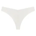 Women's seamless ice silk low-rise thong breathable comfortable solid color underwear - S / Bottoms / White Apricot