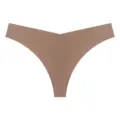Women's Seamless Ice Silk Thong Low Rise Solid Color Breathable Comfortable Panties Brown - S / Bottoms / Milk Coffee