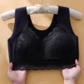 Black lace wireless bra, comfortable seamless push-up underwear variant for women. - Solid Black
