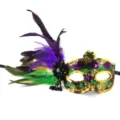 Carnival sequin masquerade mask with colorful feathers for party and festival decoration - Purple Green Gold Sequin Feather Style (1)