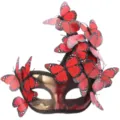 Exquisite rote Schmetterling Maskerade Maske fuer Halloween Party Cosplay und Festival. - Schwan / Rot