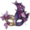 Elegante lila goldene Schmetterling Maske für Halloween Party Kostüm Ball Dekoration. - Schwan / Lila